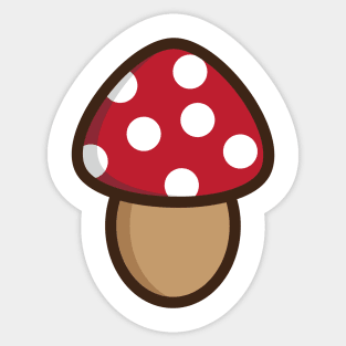 red mushroom Sticker